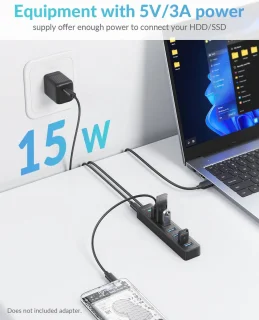 7-poorts USB-hub