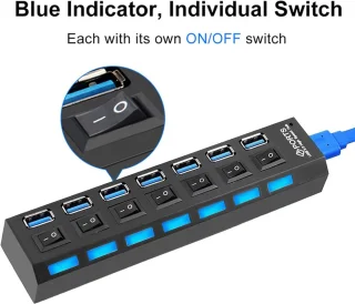 7-Poorts USB-hub