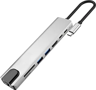8-in-1 dockingstation type-c aluminium