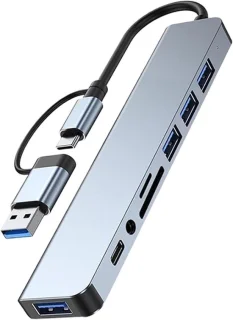 8-in-1 laptop uitbreidingshub