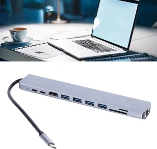 8-in-1 USB-C Hub 4K HDMI Dockingstation Aluminiumlegering