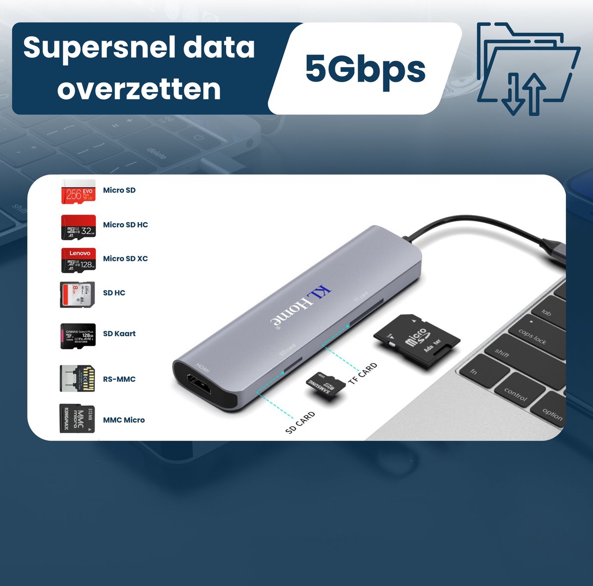 8 in 1 USB-C Hub Docking Station USB-C 3.0 100W USB-C Charging 2x 4K HDMI VGA Ethernet