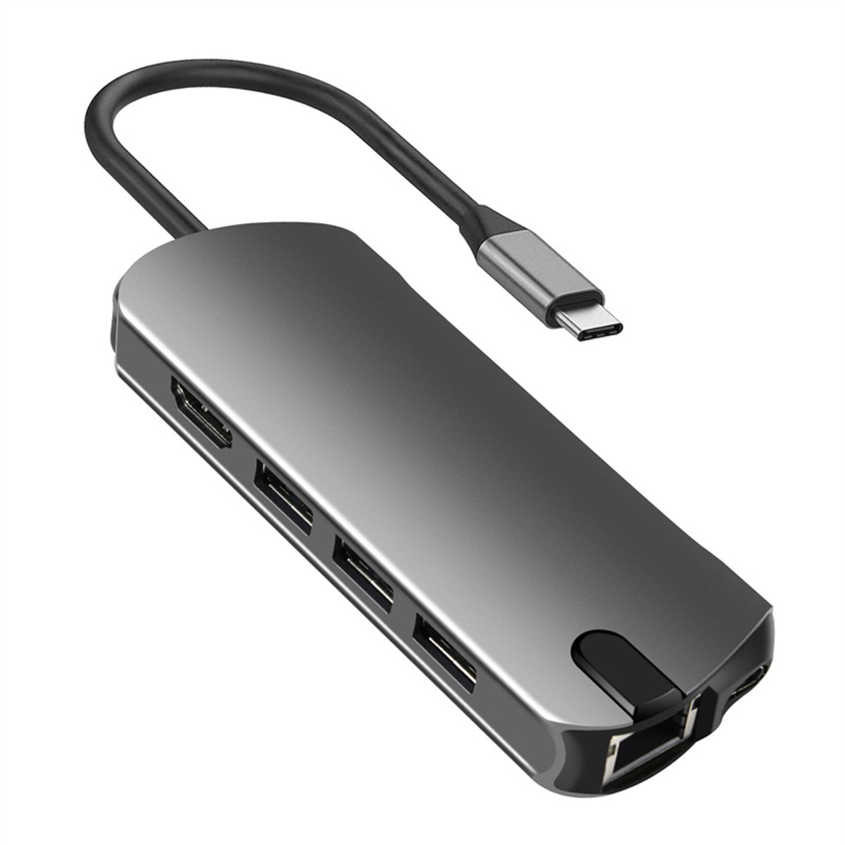 8-in-1 USB-C Hub met USB 3.0, HDMI, RJ45 en Kaartsleuf