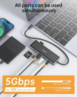9-in-1 USB-hub