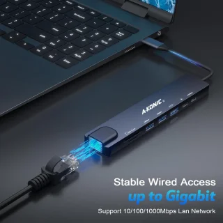 A-KONIC 8-in-1 USB-C Docking Station