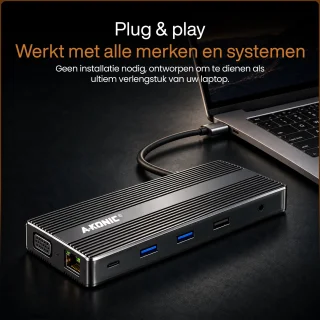A-KONIC Corporate Dock USB-C dockingstation voor laptop