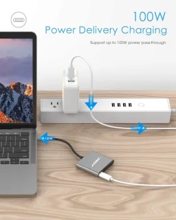 A-KONIC USB C 3-in-1 Docking Station Spacegrijs