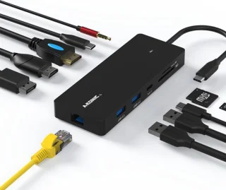 A-Konic USB-C docking station 11-in-1 – zwart