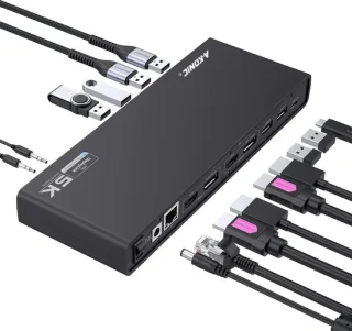 A-Konic USB-C universeel laptop docking station met dual 4k display