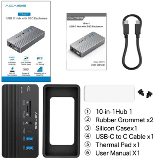 Acasis 10-in-1 SSD Hub Docking Station