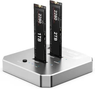 ACASIS USB 10G naar NVMe dual-bay docking station voor M.2 SSD