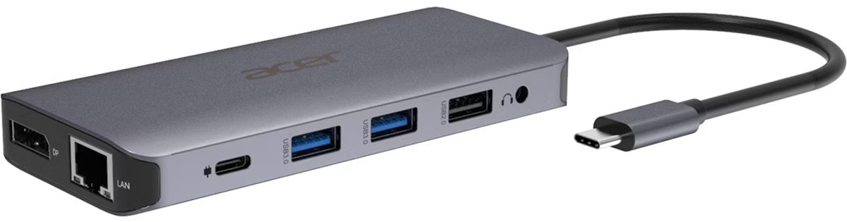 Acer 12-in-1 USB-C Laptop-Dockingstation Aluminium