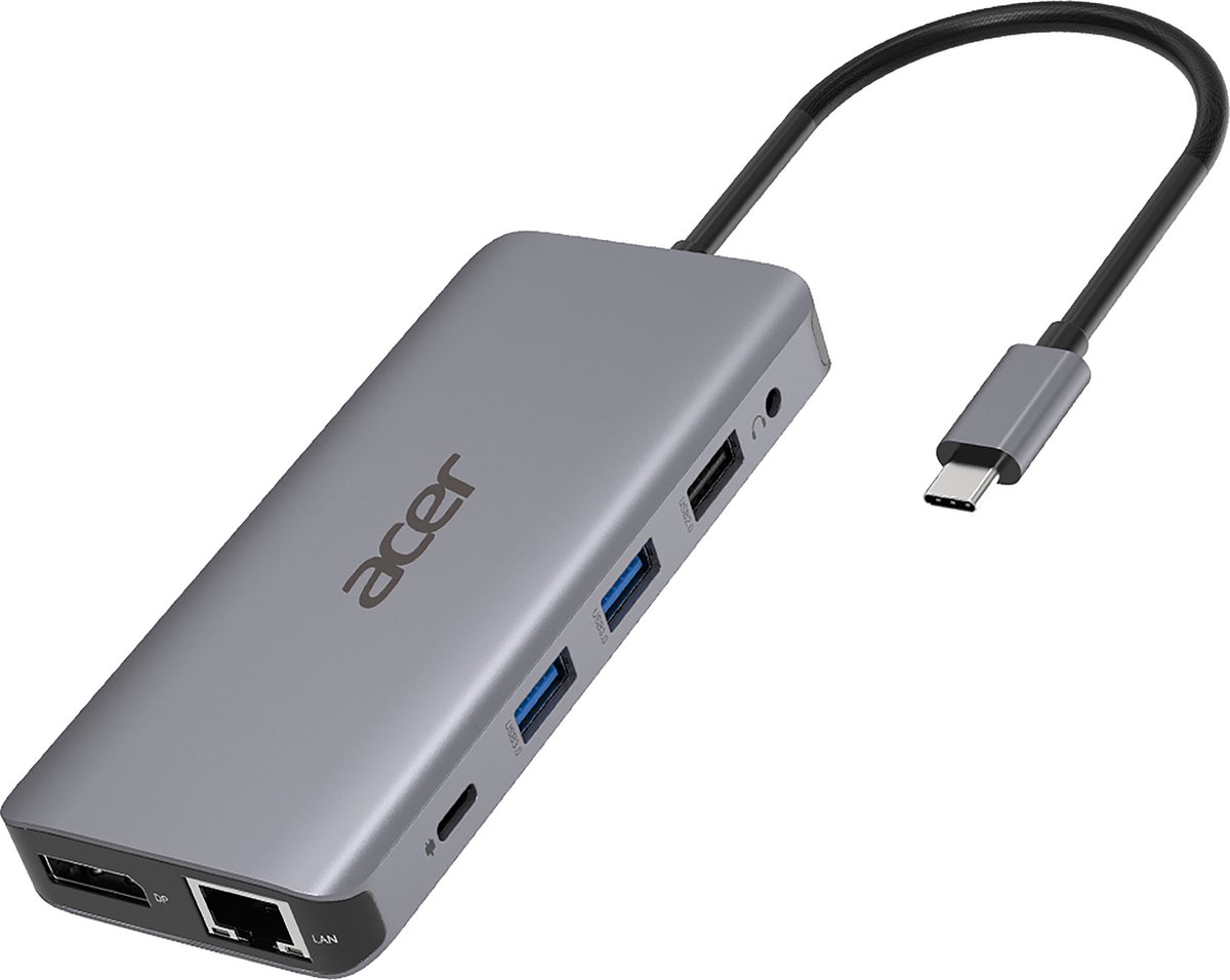 Acer 12-in-1 USB-C Laptop-Dockingstation Aluminium