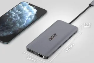 Acer 12-in-1 USB-C Laptop-Dockingstation Aluminium