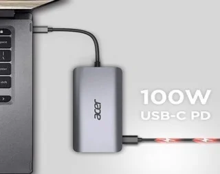 Acer 12-in-1 USB-C Laptop-Dockingstation Aluminium