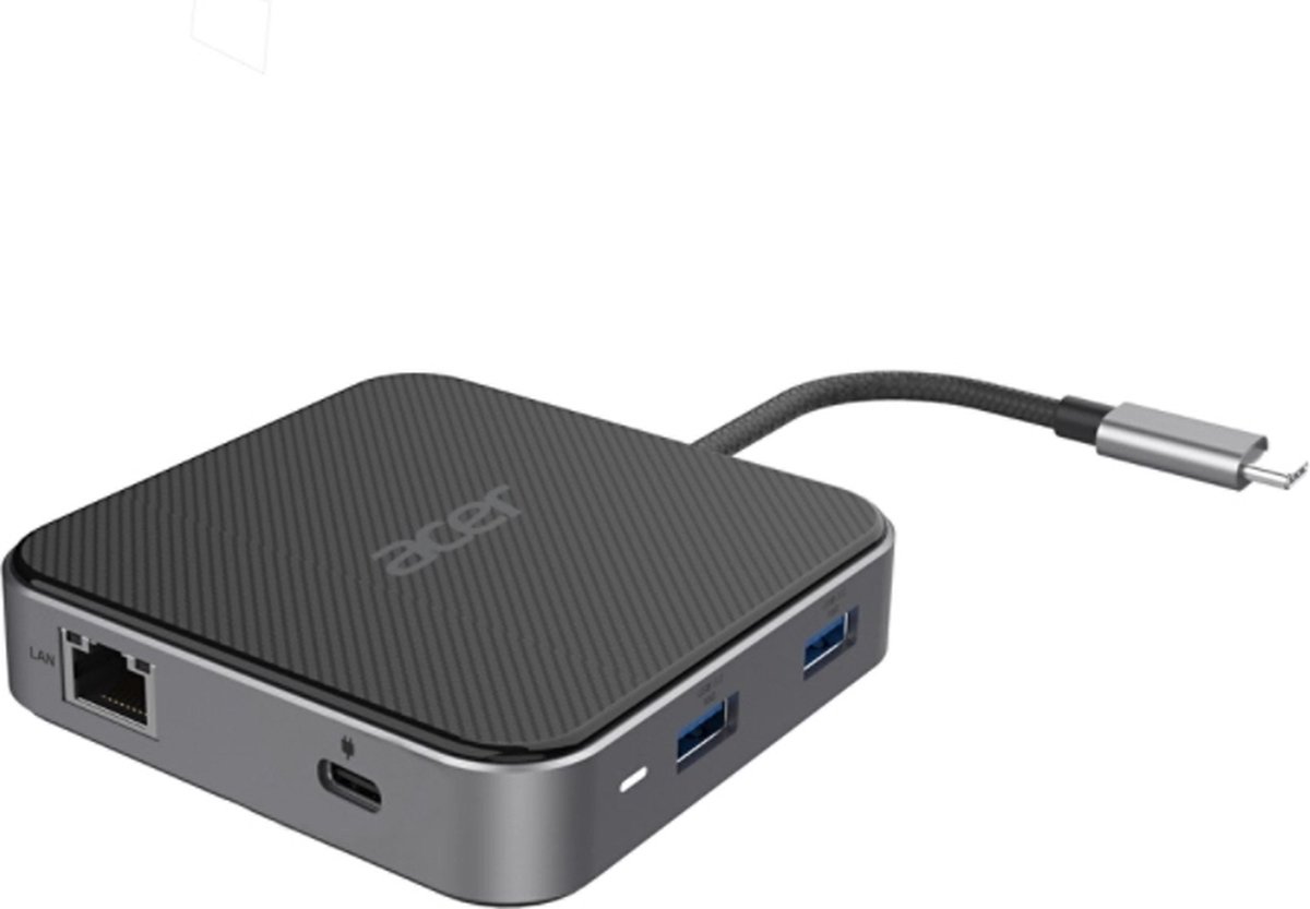 Wat vinden we goed aan de Acer USB4 7-in-1 Dongle Bedraad Zwart Zilver