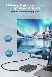 Acer USB4 7-in-1 Dongle Bedraad Zwart Zilver