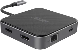 Acer USB4 7-in-1 Dongle Bedraad Zwart Zilver