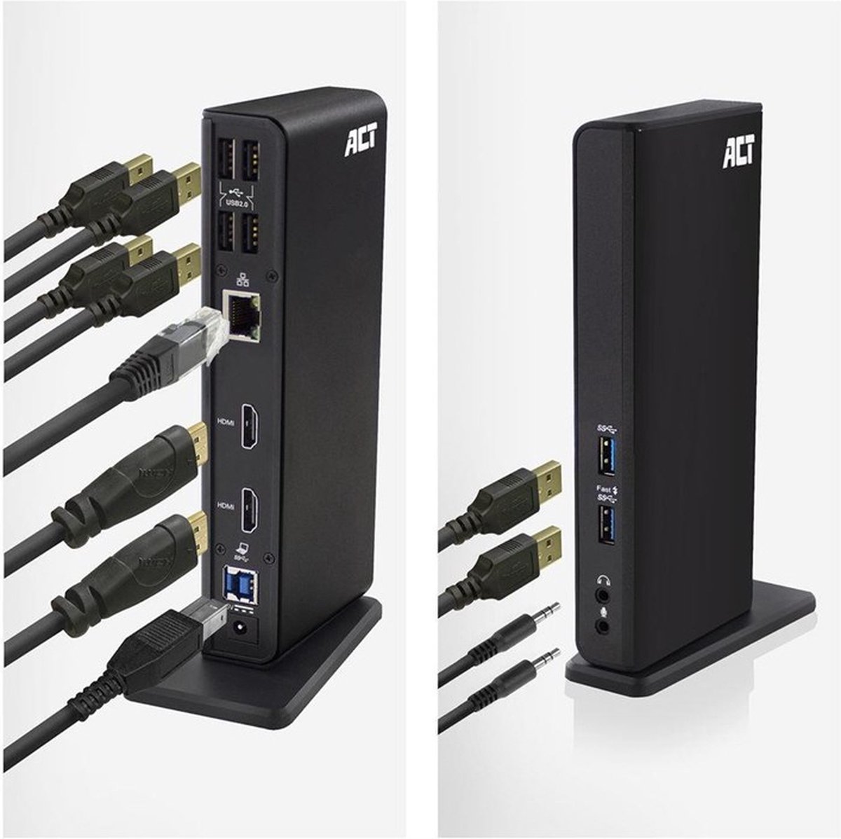 ACT AC7049 Laptop Docking Station USB-C Zwart