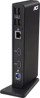 ACT AC7049 Laptop Docking Station USB-C Zwart