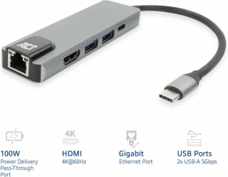 ACT AC7091 USB-C 4K Docking Station