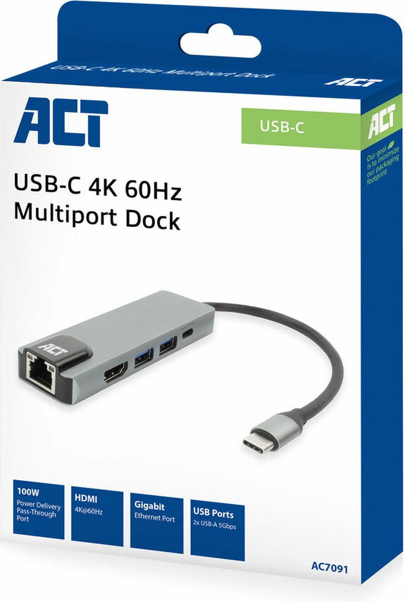ACT AC7091 USB-C 4K Docking Station