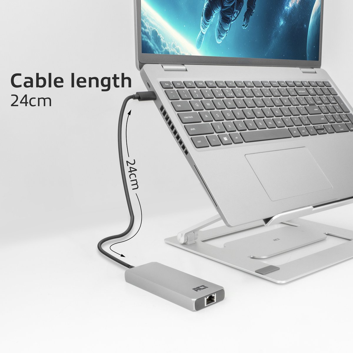 ACT AC7095 USB-C dockingstation met HDMI, Ethernet en USB-A/C poorten