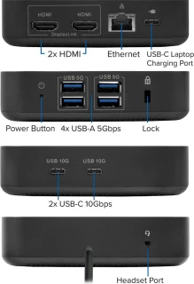 ACT AC7150 USB-C Docking Station 4K Dual HDMI DisplayLink