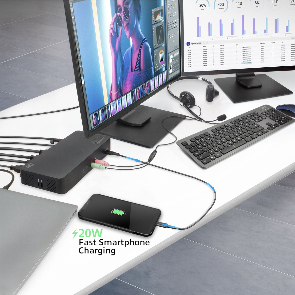 ACT DisplayLink AC7160 USB-C Docking Station 4K