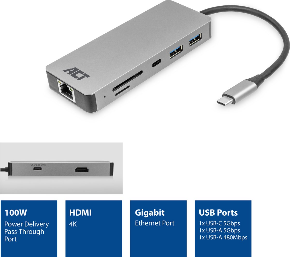 ACT USB-C 4K Docking Station AC7092
