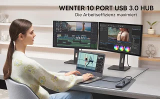 Actieve USB 3.0 Hub met schakelaar