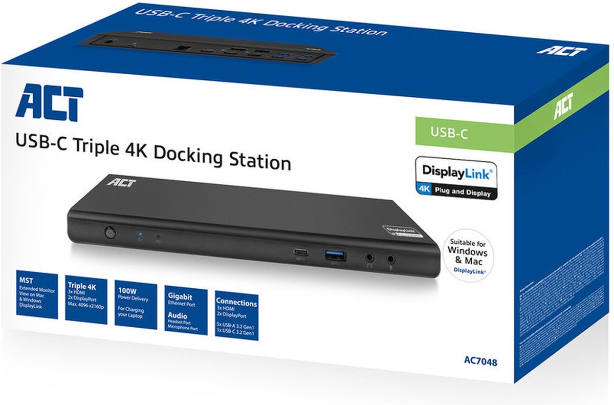 ACTUSB-C Docking Station DisplayLink AC7048
