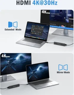 Adaptateur USB C Hub Thunderbolt 3 pour Macbook Pro / Air