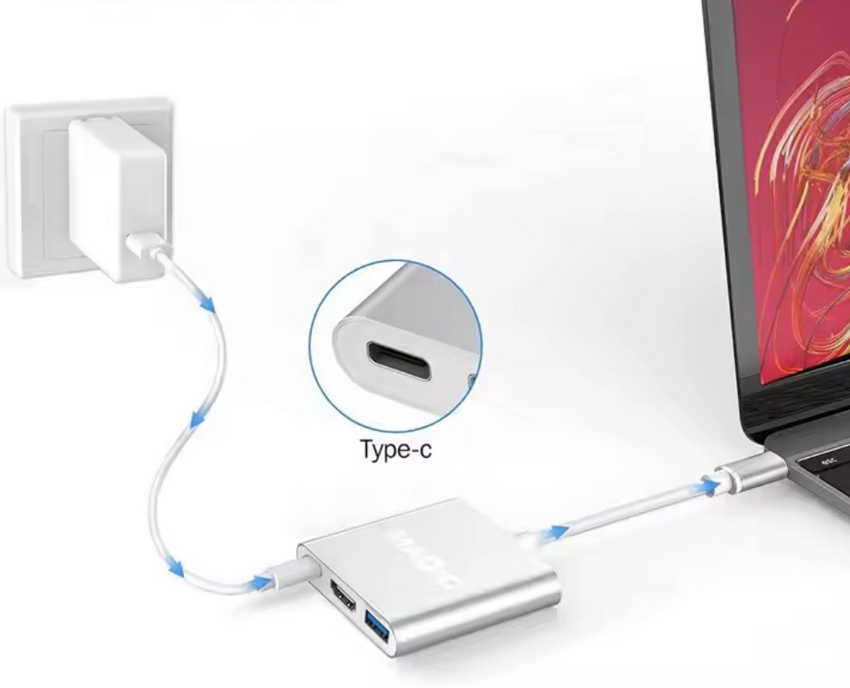 Adaptateur USB C Hub Thunderbolt 3 pour Macbook Pro / Air