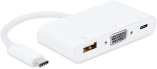 Adapter USB-C naar VGA wit
