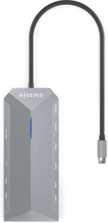 AISENS ASUC-12P005-GR Poortreplicator Type-C Grijs