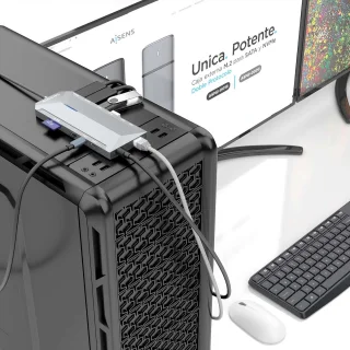 AISENS ASUC-12P005-GR Poortreplicator Type-C Grijs