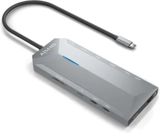 AISENS ASUC-12P005-GR Poortreplicator Type-C Grijs
