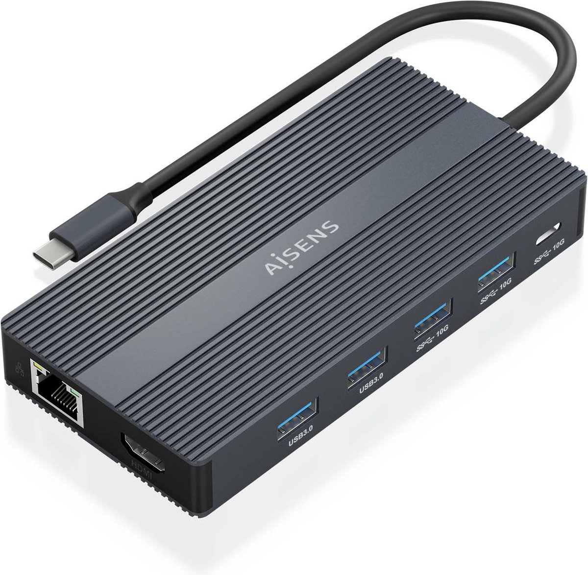 AISENS ASUC-12P017-GR USB-C Laptop Dock Grijs