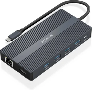 AISENS ASUC-12P017-GR USB-C Laptop Dock Grijs