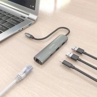 AISENS ASUC-4P039-GR Dockingstation Type-C Grijs