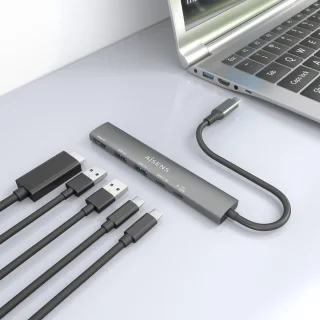AISENS ASUC-5P022-GR Laptopdock Grijs