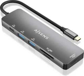 AISENS ASUC-6P016-GR Laptop Dock Grijs