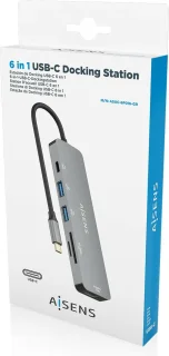 AISENS ASUC-6P016-GR Laptop Dock Grijs