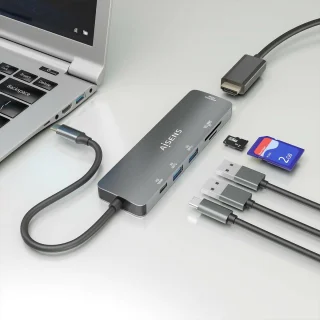 AISENS ASUC-6P016-GR Laptop Dock Grijs