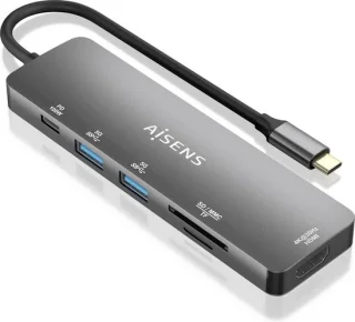 AISENS ASUC-6P016-GR Laptop Dock Grijs