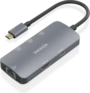 AISENS ASUC-6P019-GR laptop dock Type-C grijs