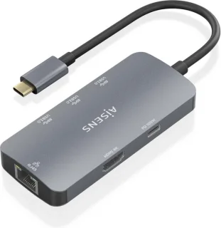AISENS ASUC-6P019-GR laptop dock Type-C grijs