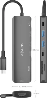 AISENS ASUC-7P026-GR Laptop Dock