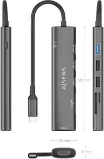 AISENS ASUC-7P027-GR Laptop Dock